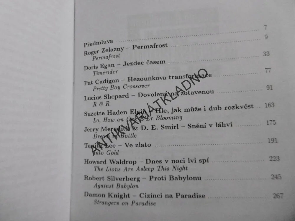 SCI-FI NEJLEPŠÍ POVÍDKY SCI-FI, 1987, ZELAZNY, SILVERBERG, AJ., **an