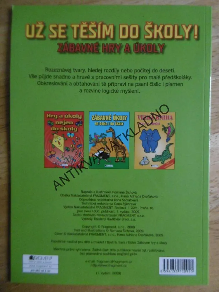 UŽ SE TĚŠÍM DO ŠKOLY, ZÁBAVNÉ HRY A ÚKOLY
