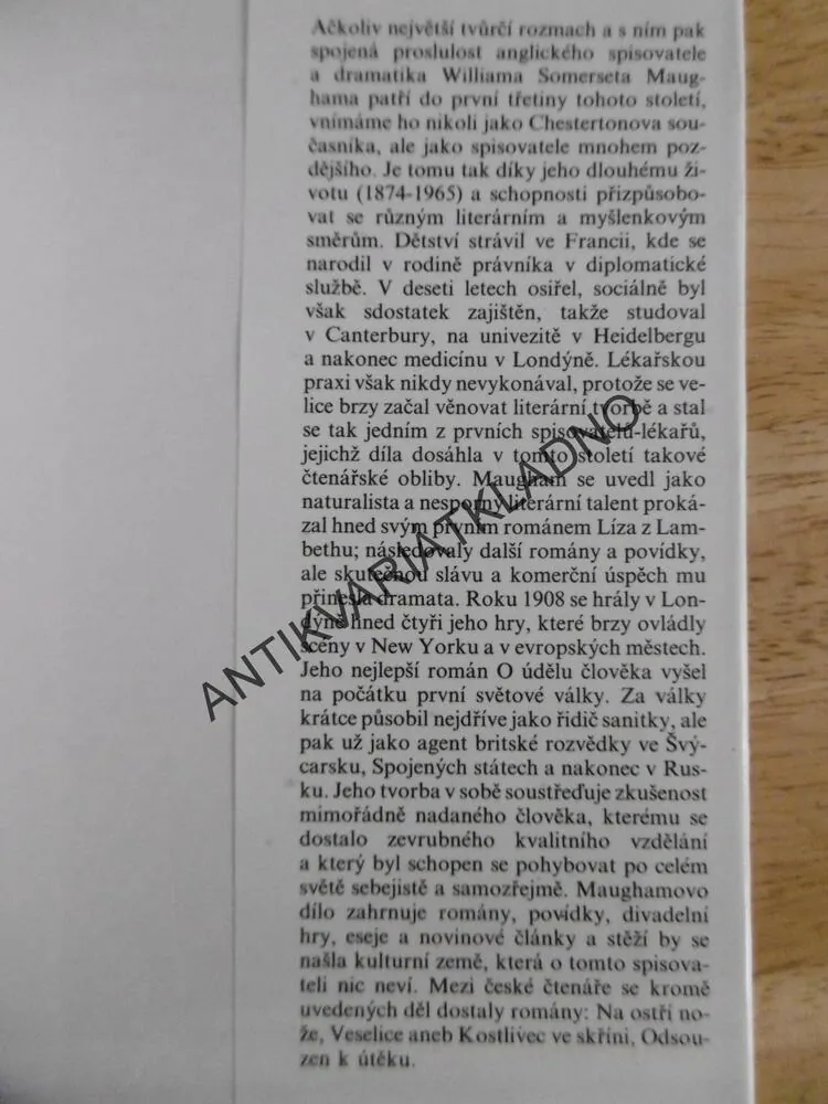 JULIE, TY JSI KOUZELNÁ!, W. SOMERSET MAUGHAM, **an