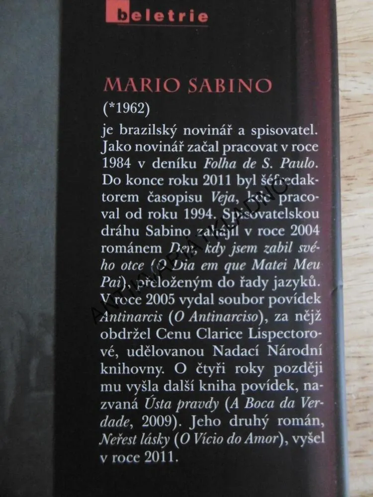 DEN, KDY JSEM ZABIL SVÉHO OTCE, MARIO SABINO, **an