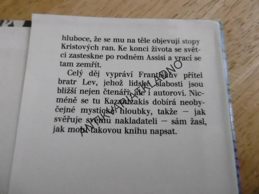 CHUĎÁSEK BOŽÍ, NIKOS KAZANTZAKIS, **an