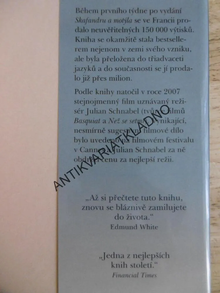 SKAFANDR A MOTÝL, JEAN-DOMINIQUE BAUBY, *an