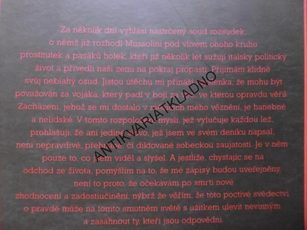 CIANO DENÍK, 1939-1943,1., **an