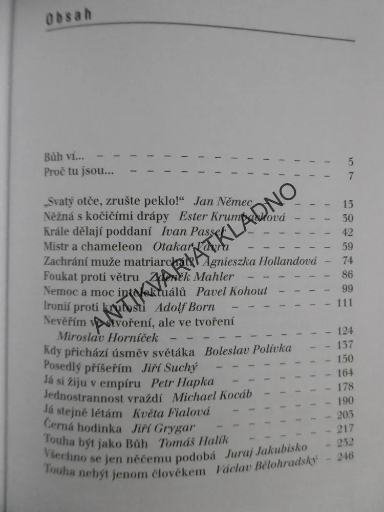 NEVŠEDNÍ SETKÁNÍ, ROSTISLAV SARVAŠ, **an