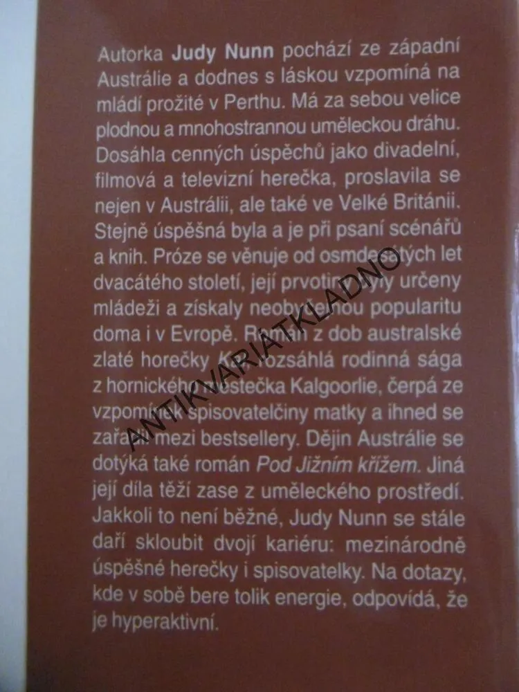 BOUŘLIVÁ ZEMĚ, JUDY NUNN, **an