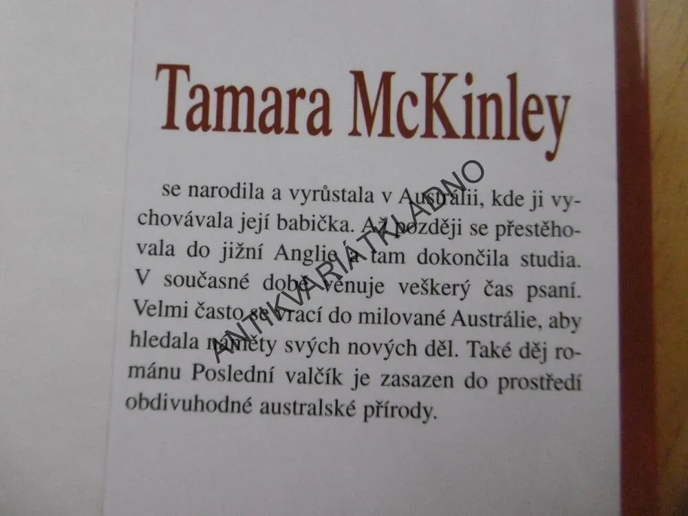 POSLEDNÍ VALČÍK, TAMARA MCKINLEY, **an
