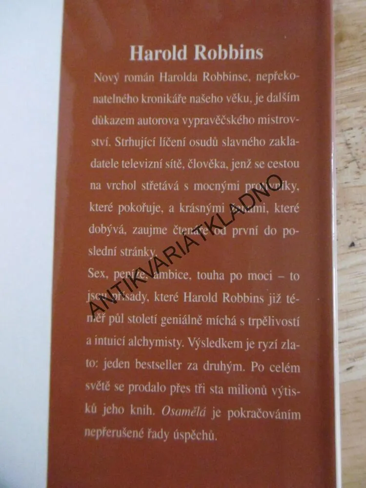 OSAMĚLÁ, HAROLD ROBBINS, **an