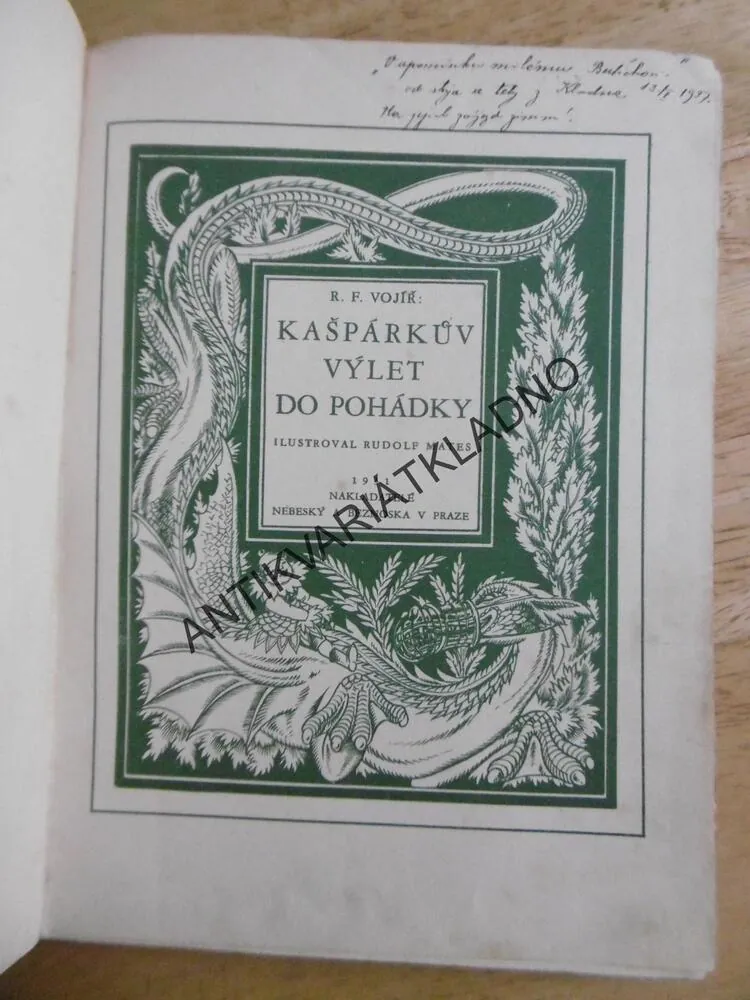 KAŠPÁRKŮV VÝLET DO POHÁDKY, F.R. VOJÍŘ, RUDOLF MATES, 1931, **an