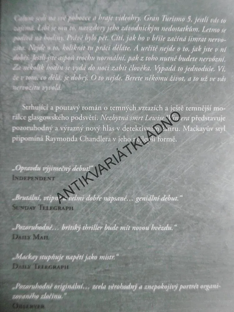 NEZBYTNÁ SMRT LEWISE WINTERA, MALCOLM MACKAY, **an