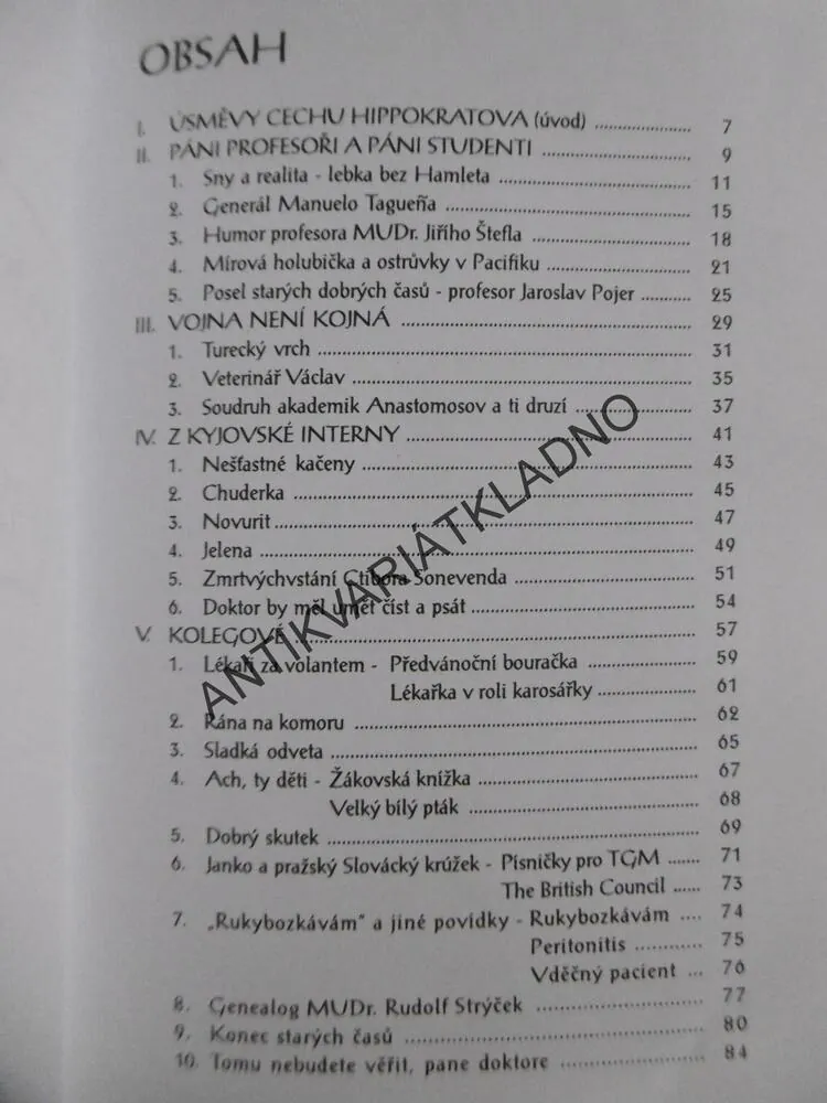 ÚSMĚVY CECHU HIPPOKRATOVA, JIŘÍ DUNDĚRA, **an