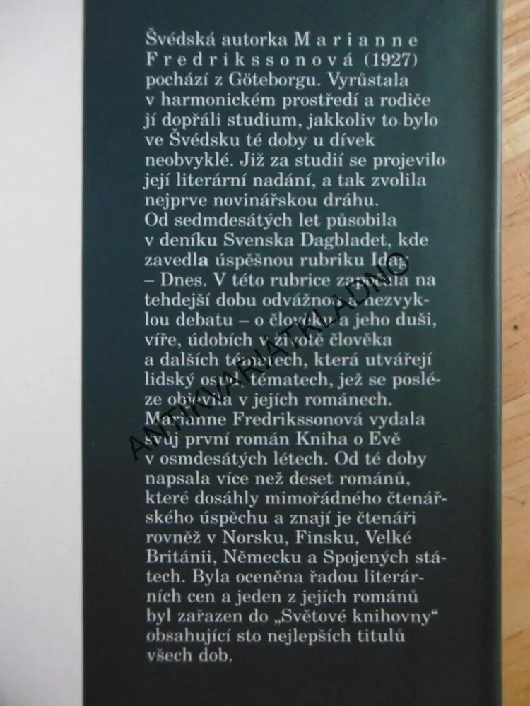 POTOPA, MARIANNE FREDRIKSSONOVÁ, **an