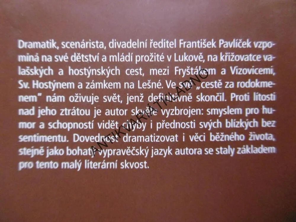 KONEC PATRIARCHÁTU, FRANTIŠEK PAVLÍČEK, **an