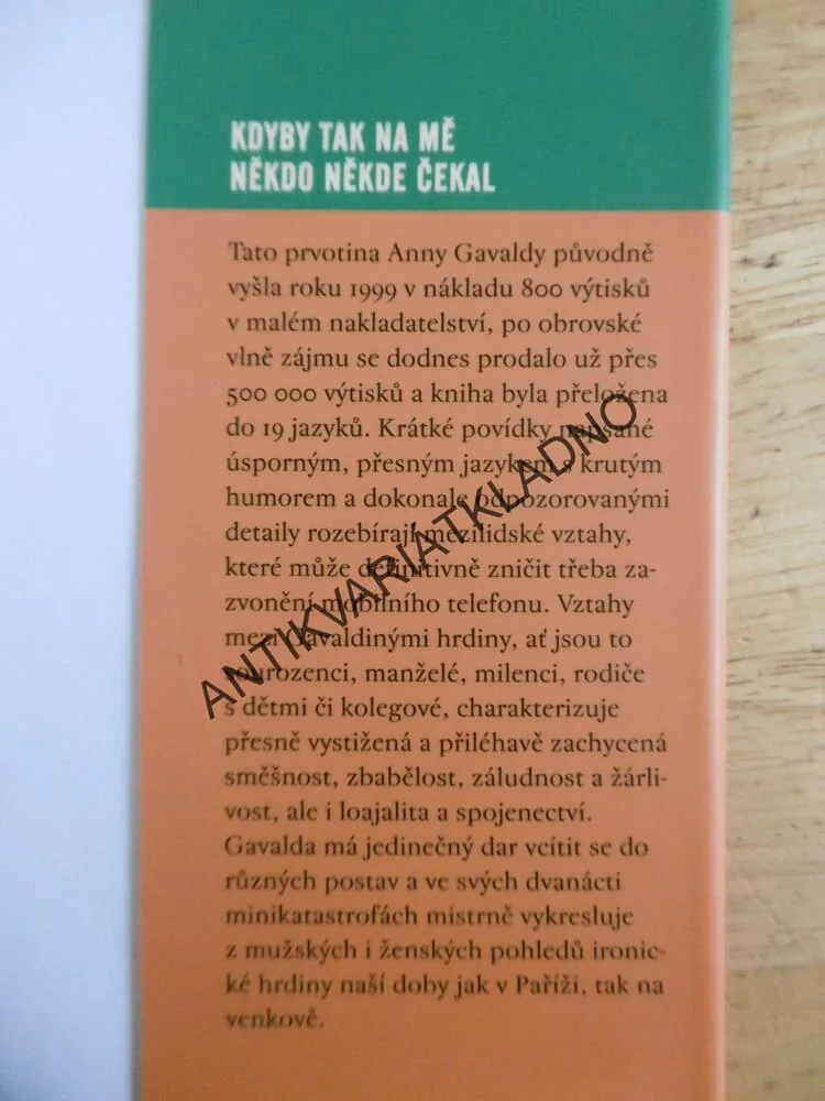 KDYBY TAK NA MĚ NĚKDO NĚKDE ČEKAL, ANNA GAVALDA, **an