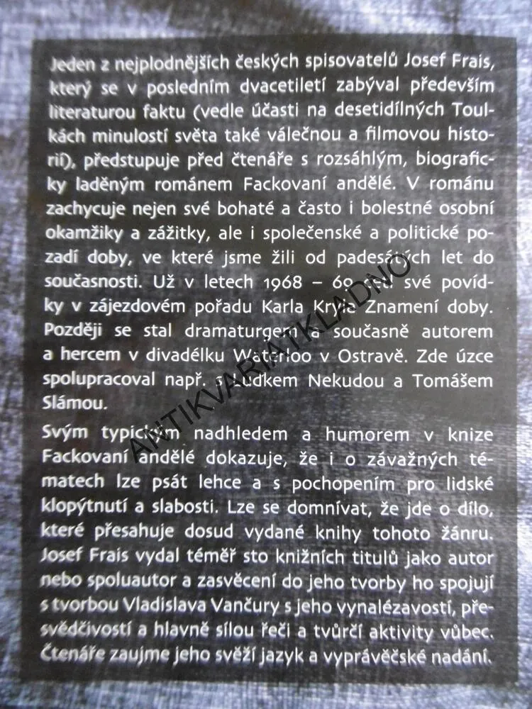 FACKOVANÍ ANDĚLÉ, JOSEF FRAIS, **an