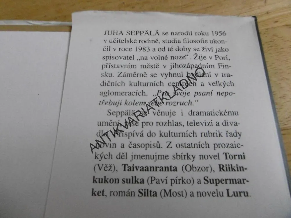 ŠVIHADLO, JUHA SEPPALA, **an