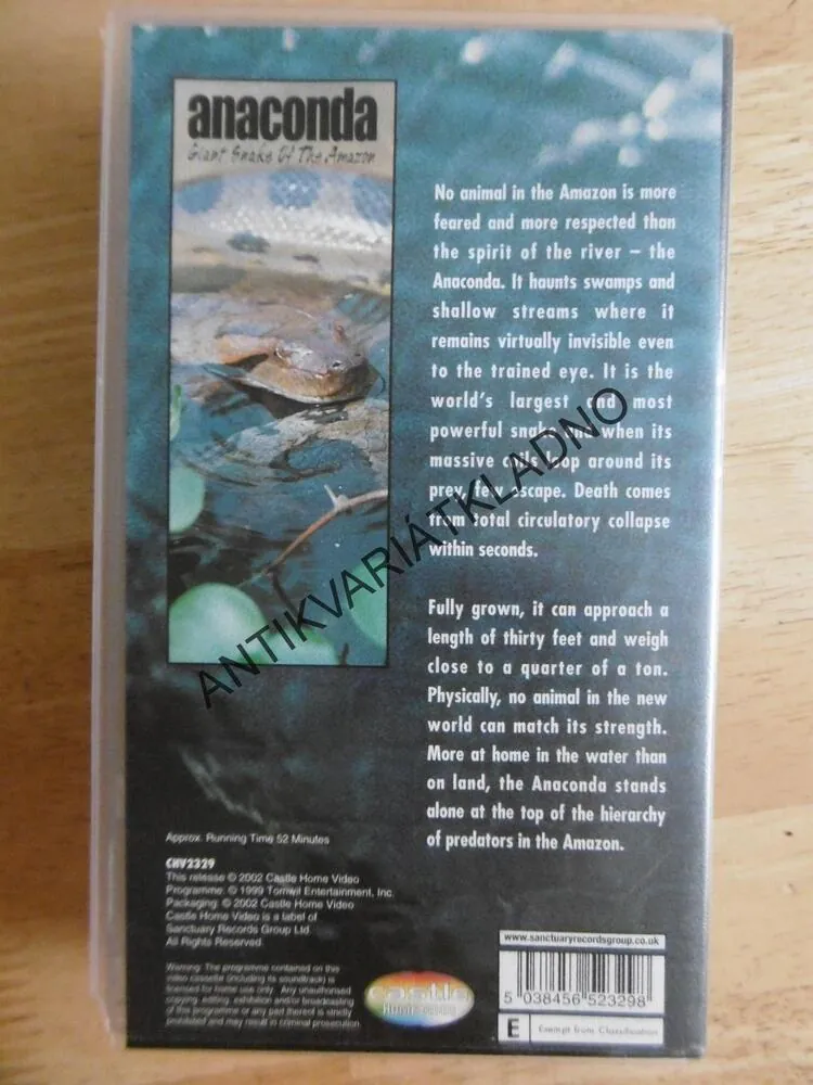 ANACONDA, GIANT SNAKE OF THE AMAZON, VHS
