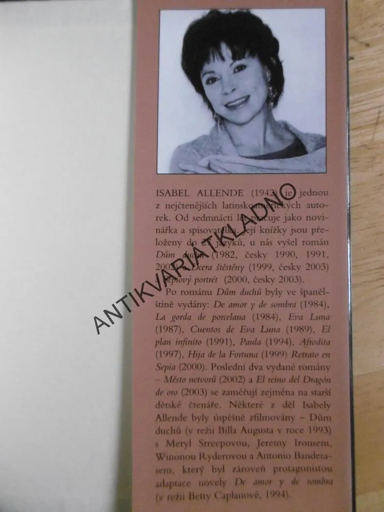 MĚSTO NETVORŮ, ISABEL ALLENDE, **an