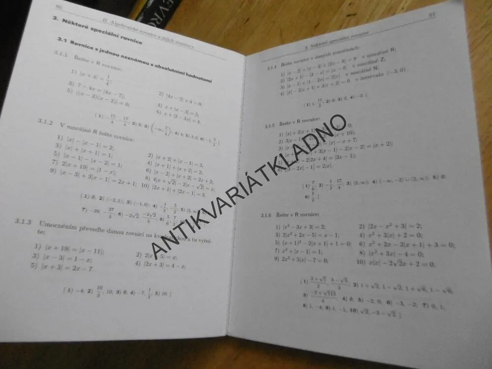 MATEMATIKA, SBÍRKA ÚLOH PRO STŘEDNÍ ŠKOLY