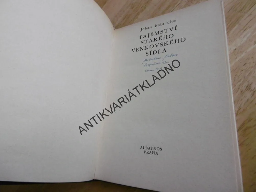 KOD 121 - TAJEMSTVÍ STARÉHO VENKOVSKÉHO SÍDLA, JOHAN FABRICIUS, **an