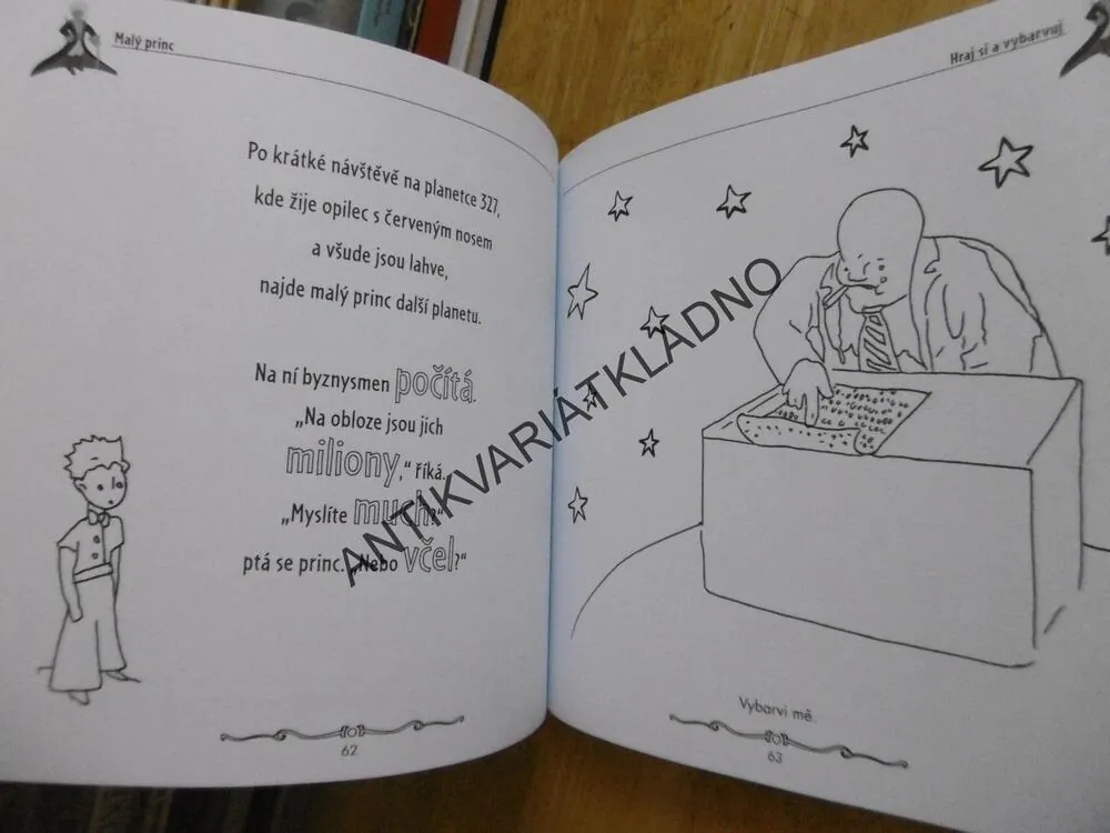 MALÝ PRINC, ZÁBAVNÉ ÚKOLY A OMALOVÁNKY, **an