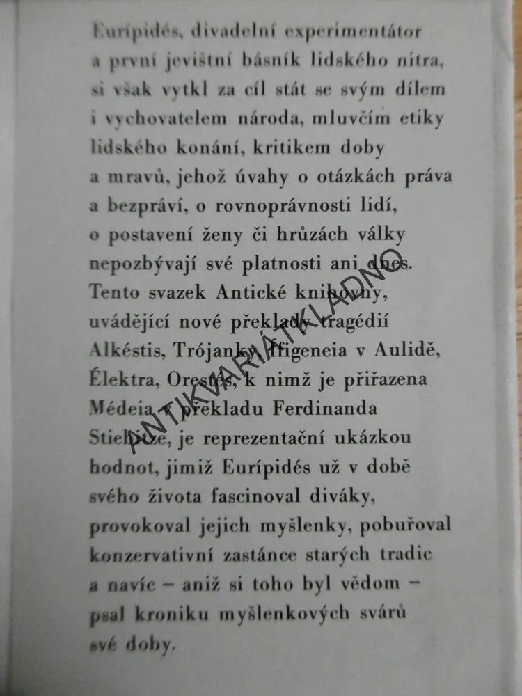 EURIPIDES, TROJÁNKY A JINÉ TRAGÉDIE, **an