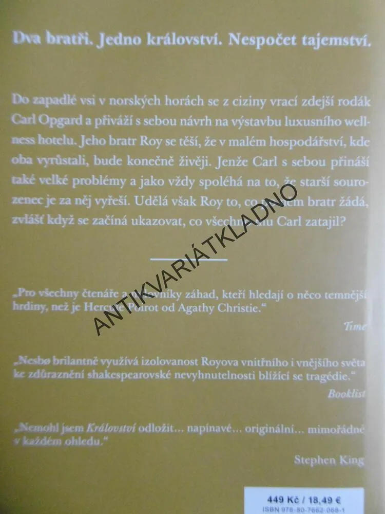 KRÁLOVSTVÍ, JO NESBO, **an