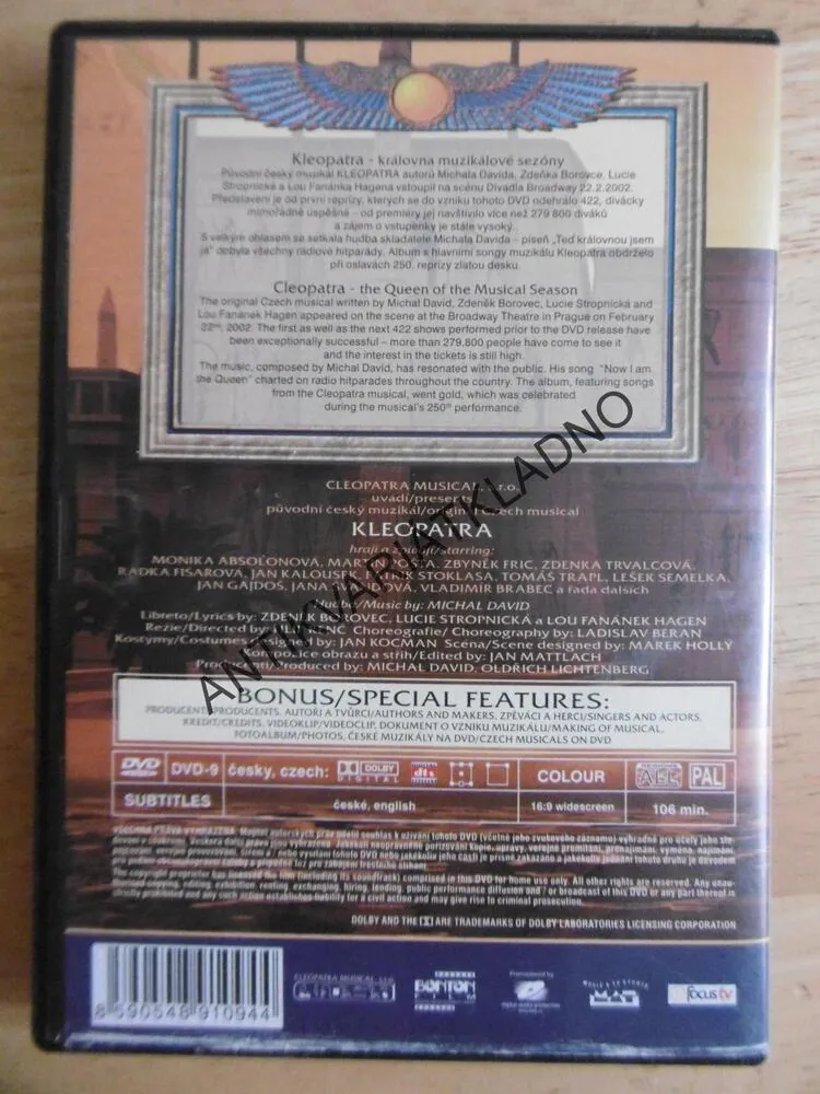 KLEOPATRA, DVD FILM