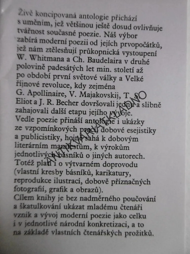 POEZIE PŘELOMU STOLETÍ, **an