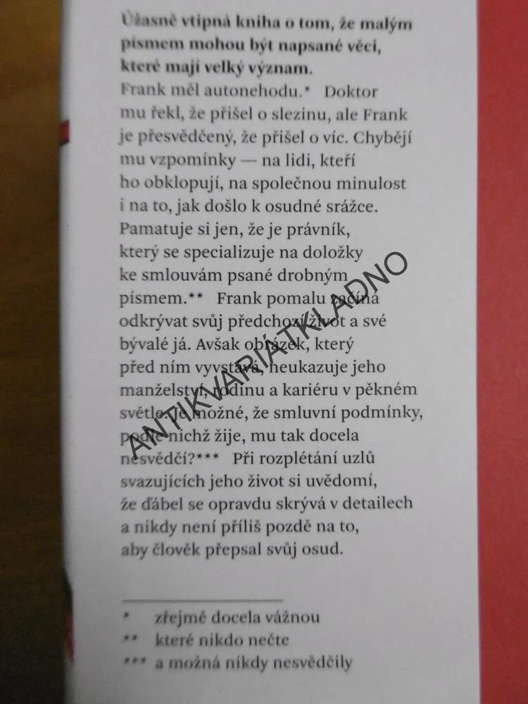 SMLUVNÍ PODMÍNKY*, ROBERT GLANCY, **an