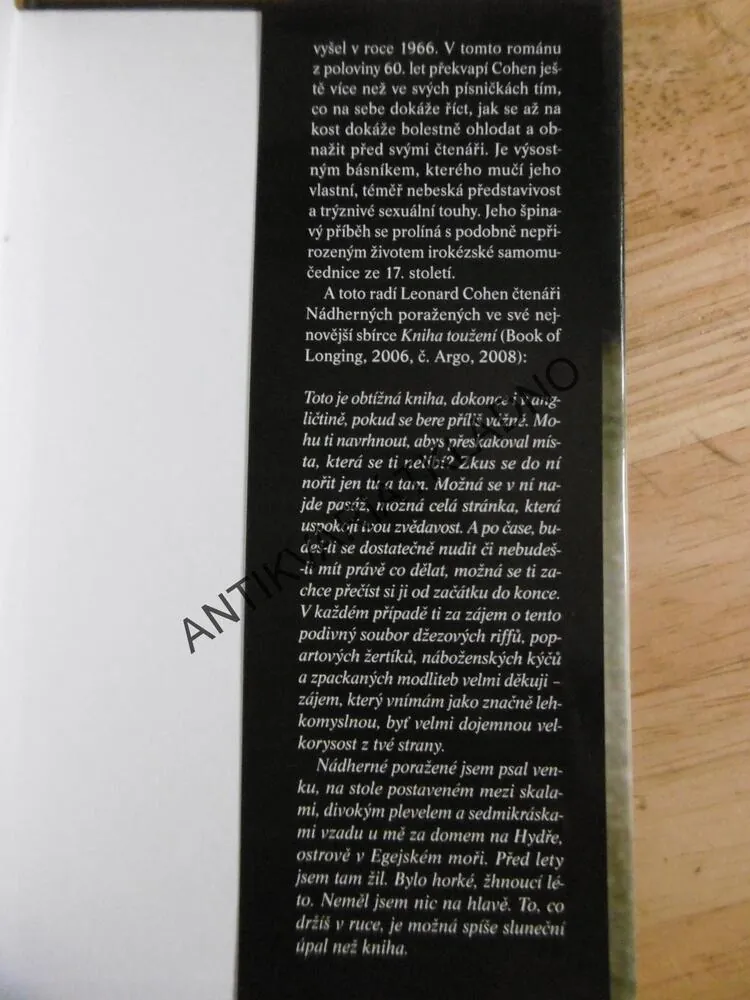 NÁDHERNÍ PORAŽENÍ, LEONARD COHEN, **an