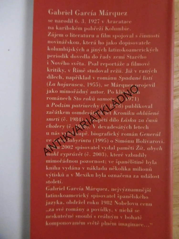 O LÁSCE A JINÝCH BĚSECH, GABRIEL GARCIA MARQUEZ, **an