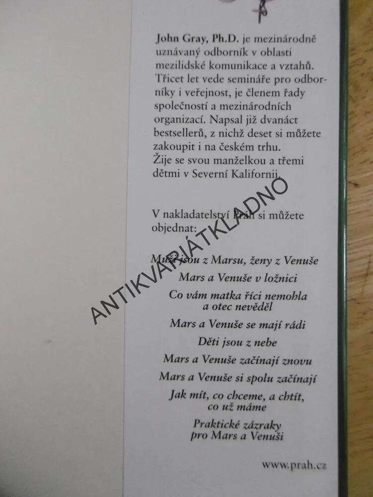 MARS A VENUŠE NA PRACOVIŠTI, JOHN GRAY, **an