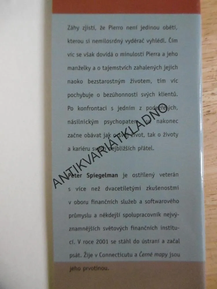 ČERNÉ MAPY, PETER SPIEGELMAN, **an