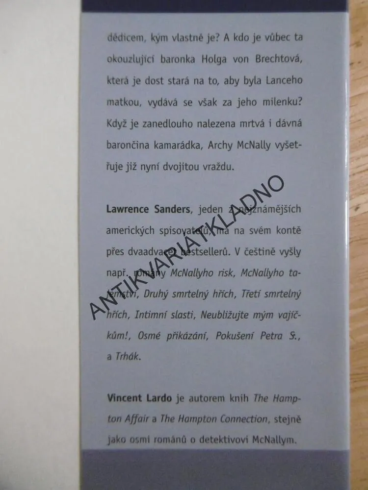 MCNALLYHO VÝZVA, LAWRENCE SANDERS A VINCENT LARDO, **an