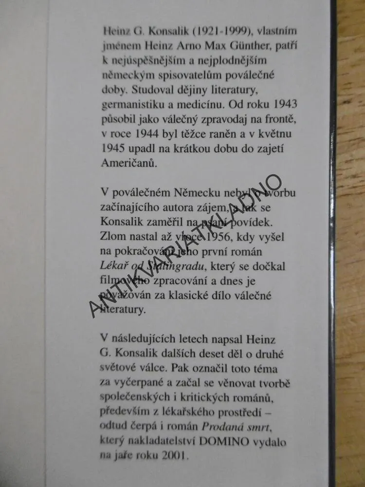 ODHALENÍ, HEINZ G. KONSALIK, **an