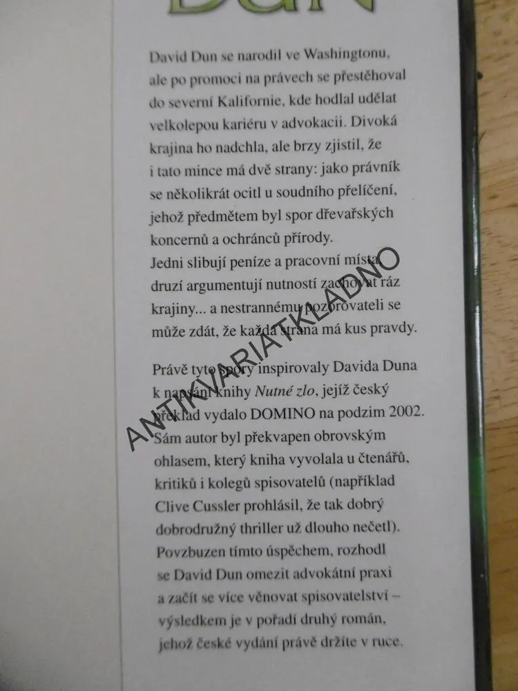 NA HRANĚ, DAVID DUN, **an