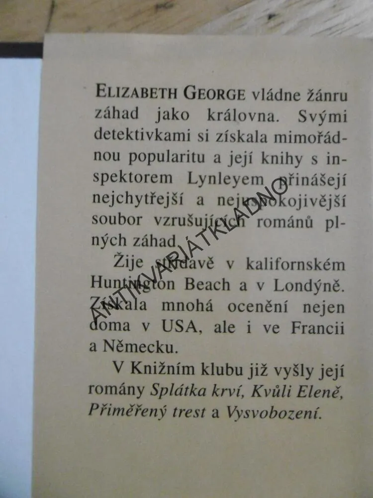 NA STOPĚ PRAVÉHO VINÍKA, ELIZABETH GEORGE, **an