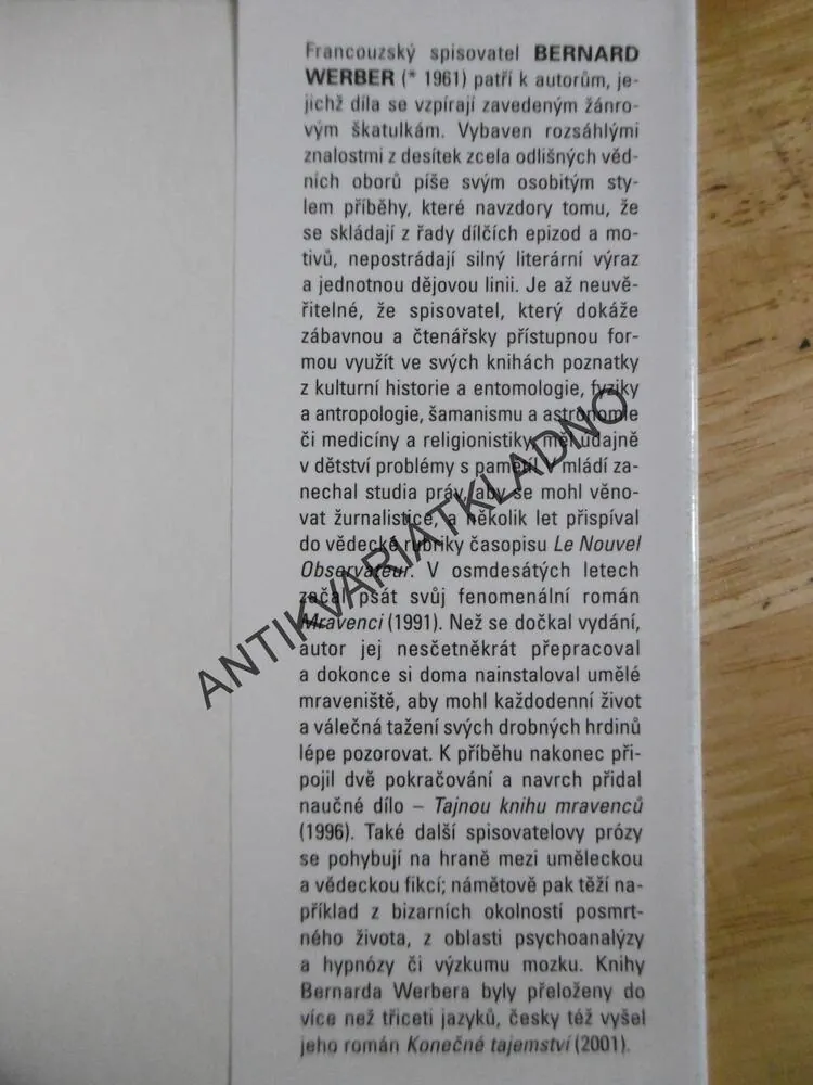 MRAVENCI, BERNARD WERBER, **an