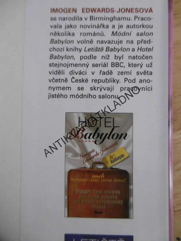 MÓDNÍ SALON BABYLON, IMOGEN EDWARDS-JONES, **an