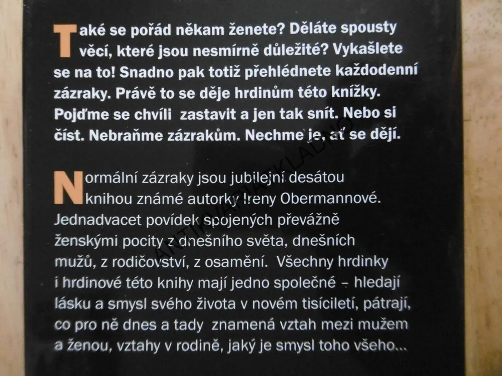 NORMÁLNÍ ZÁZRAKY, IRENA OBERMANNOVÁ, **an