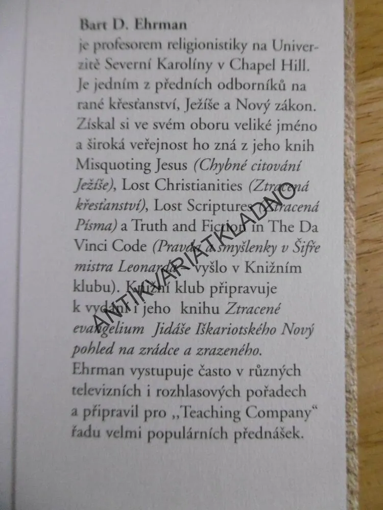 PETR, PAVEL A MARIE MAGDALENA, BART D. EHRMAN, **an