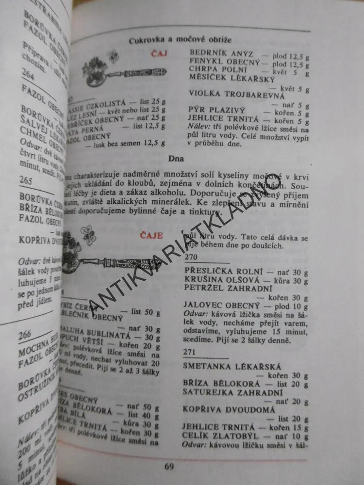 LÉČIVÉ ROSTLINY III, LIDOVÝ RECEPTÁŘ LÉČIVÝCH ČAJŮ, **an