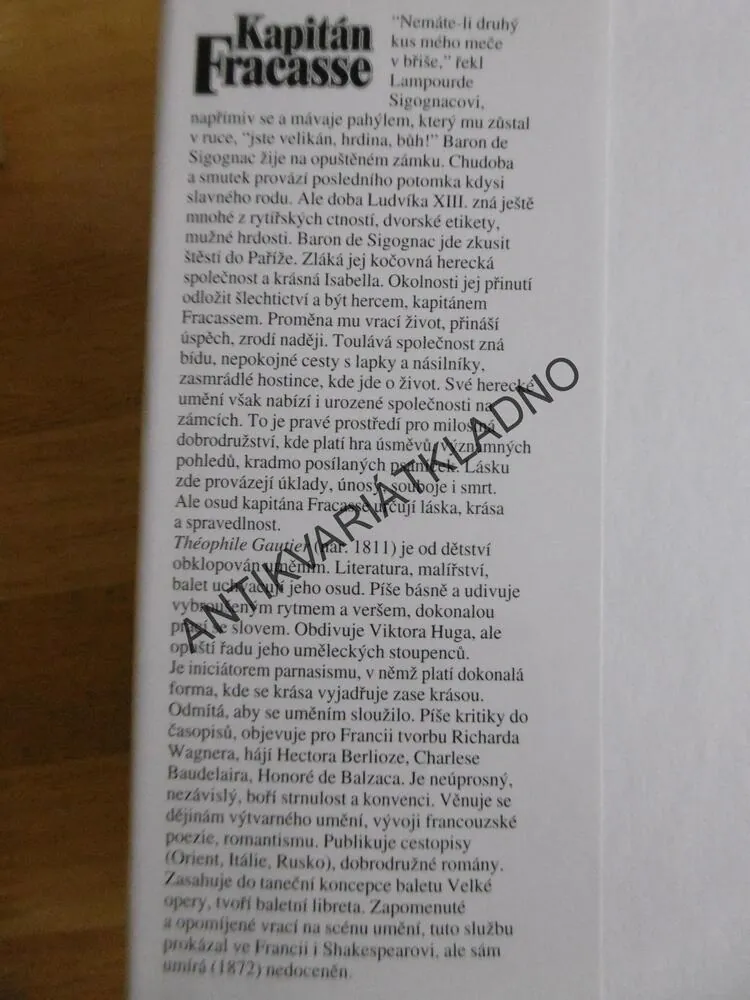 KAPITÁN FRACASSE, THÉOPHILE GAUTIER, **an