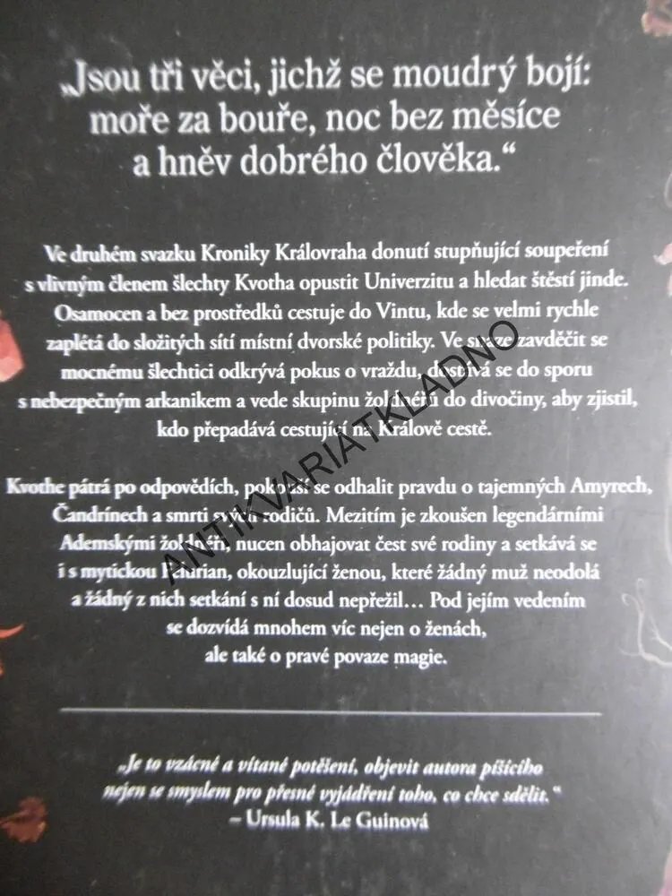 STRACH MOUDRÉHO MUŽE, KRONIKA KRÁLOVRAHA, ROTHFUSS