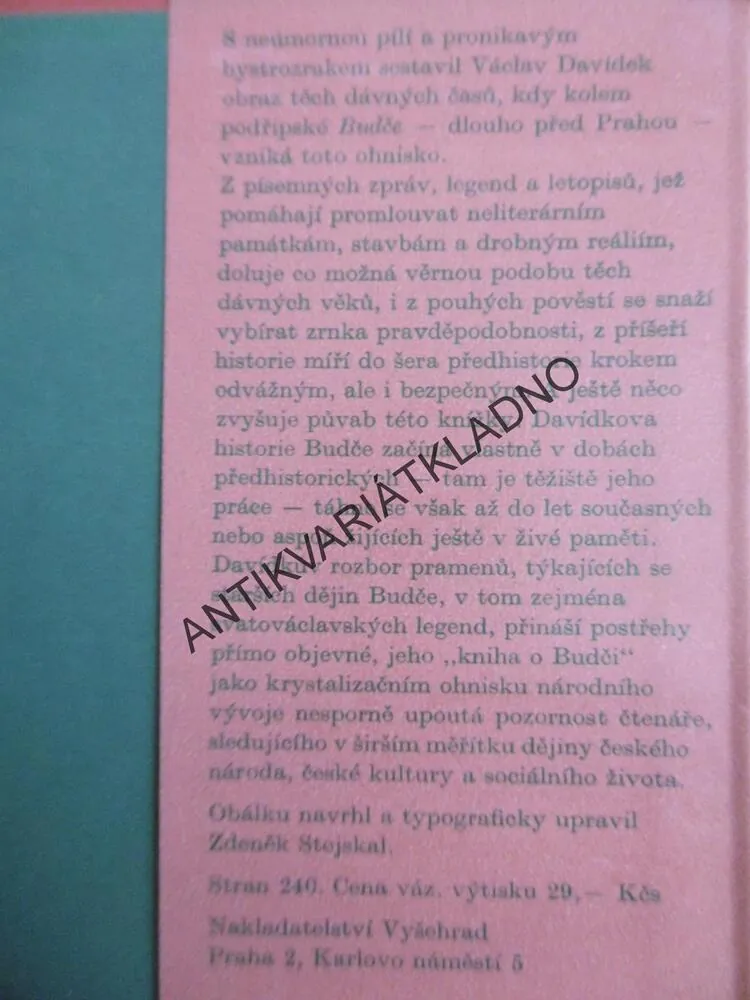 CO BYLO PŘED PRAHOU, VÁCLAV DAVÍDEK, **an