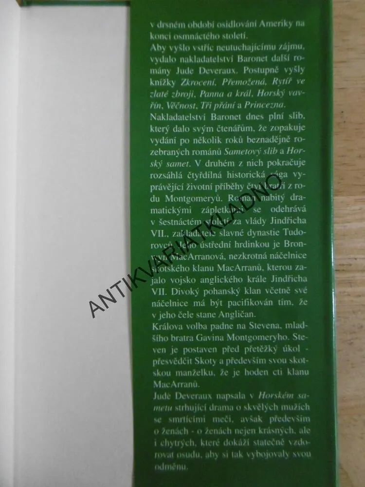 HORSKÝ SAMET, JUDE DEVERAUX, **an