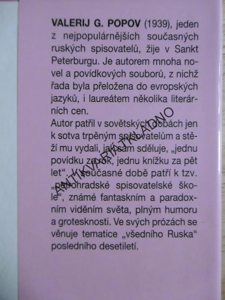 VŠEDNÍ DNY MÉHO HARÉMU, VALERIJ POPOV, **an