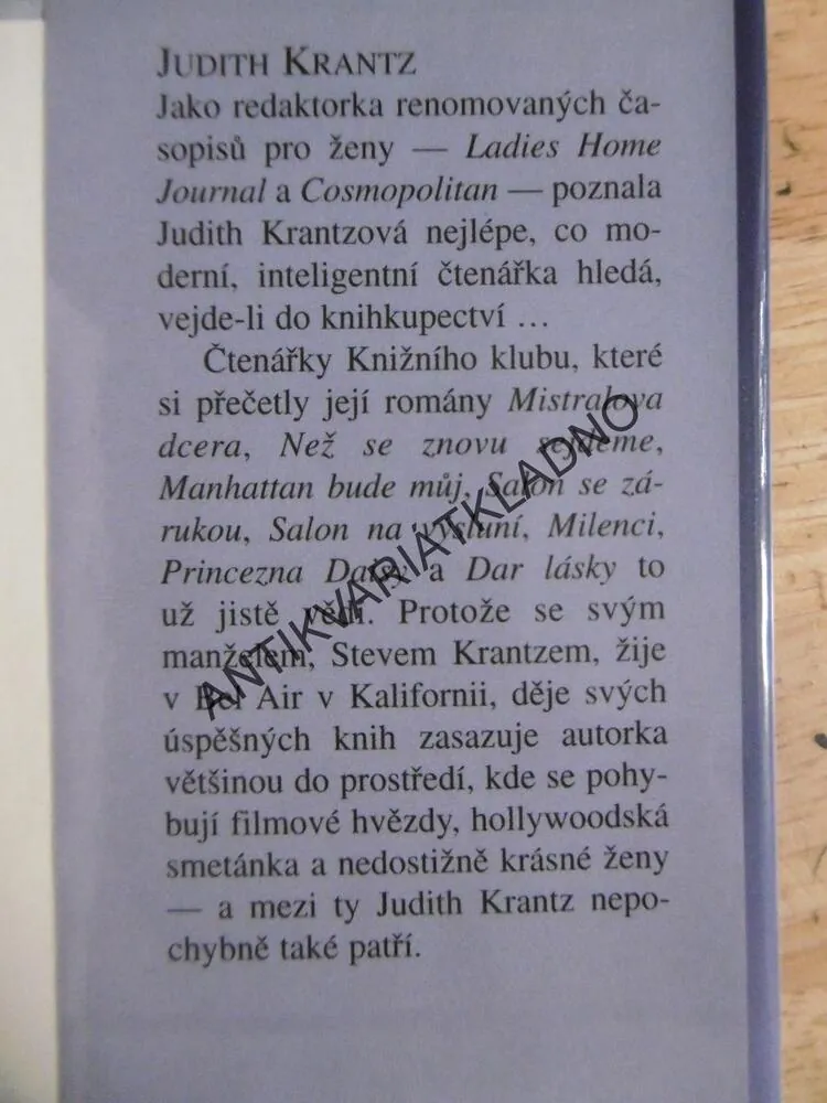 HŘÍCH, VÁŠEŇ A BRILIANTY, JUDITH KRANTZOVÁ, **an