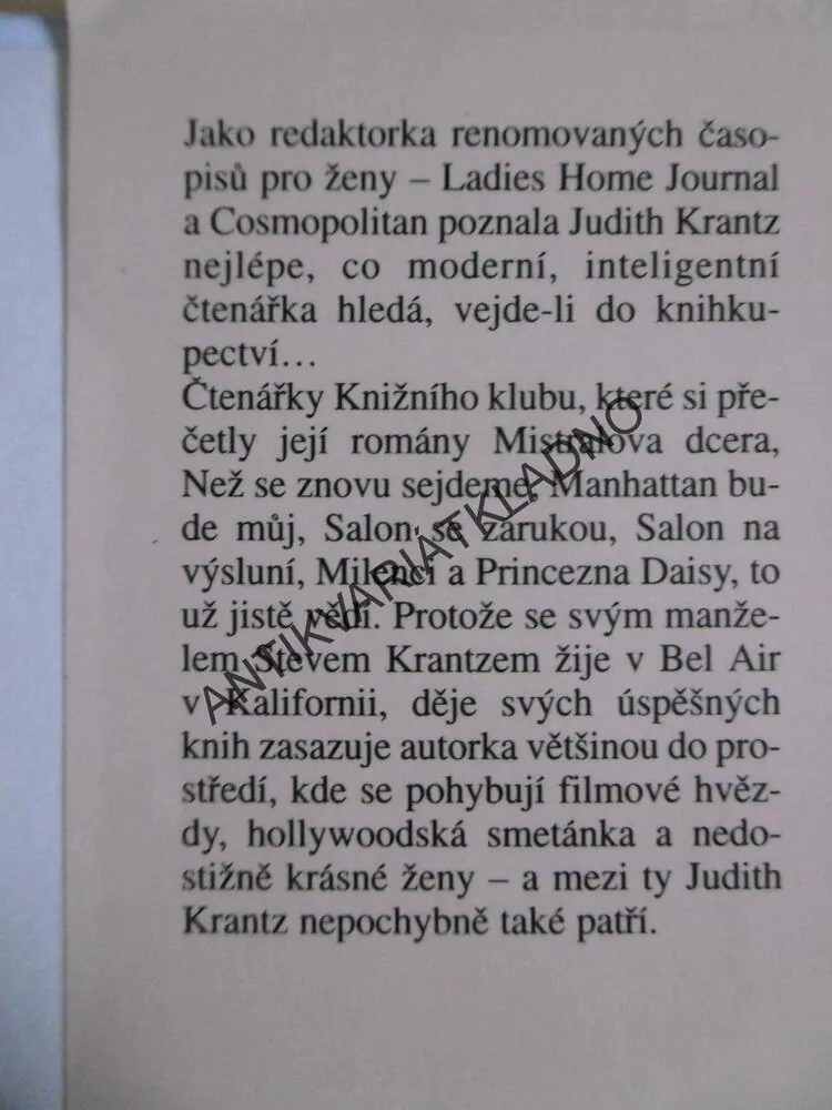DAR LÁSKY, JUDITH KRANTZOVÁ, **an