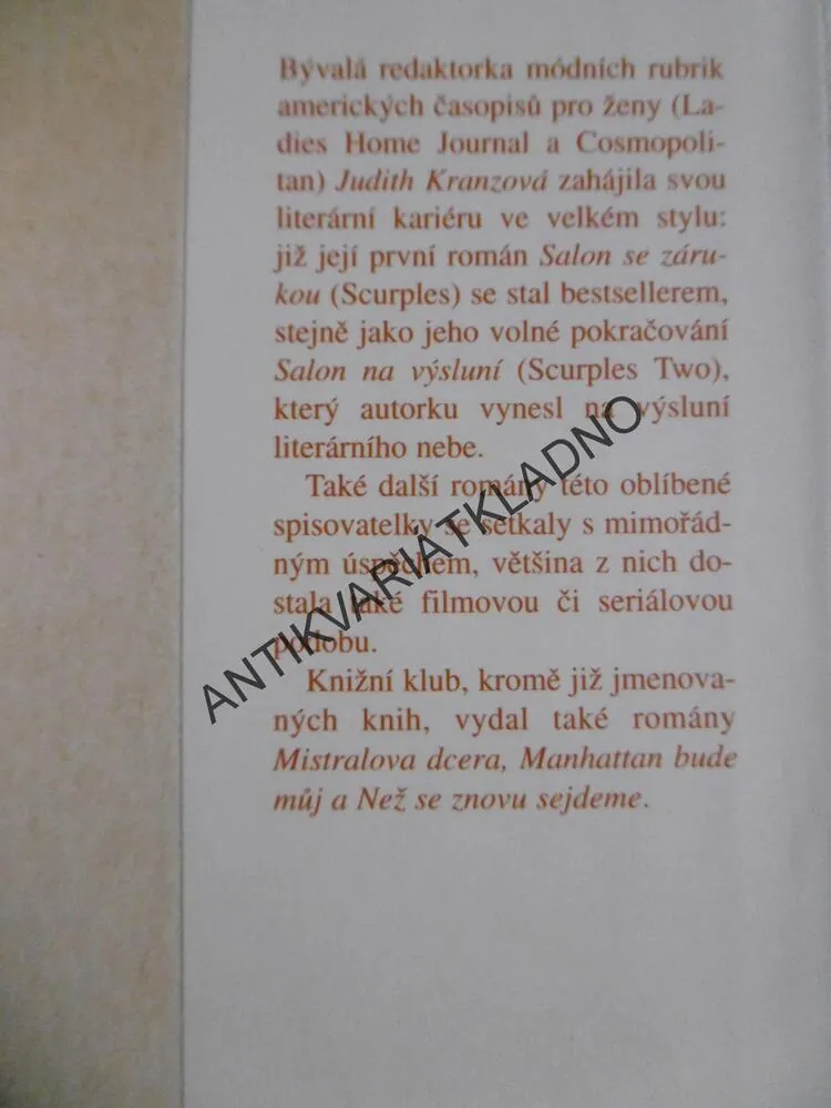 MILENCI, JUDITH KRANTZOVÁ, **an